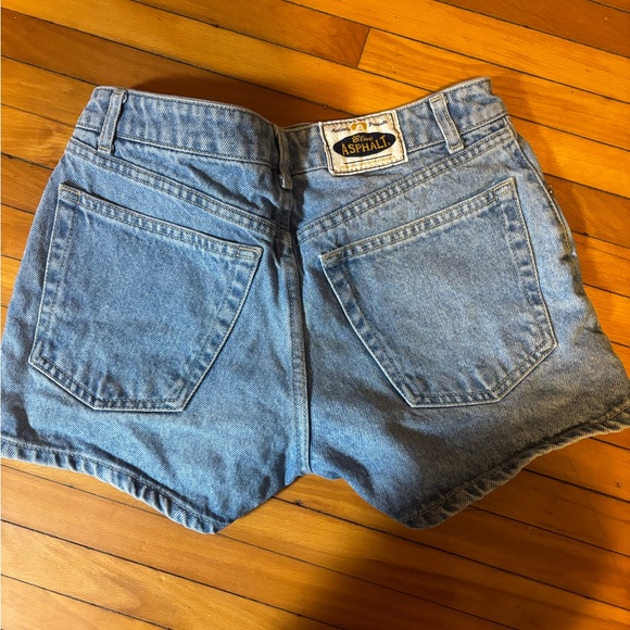 Blue Asphalt Denim Booty Shorts, Size 3 - Picture 2 of 4